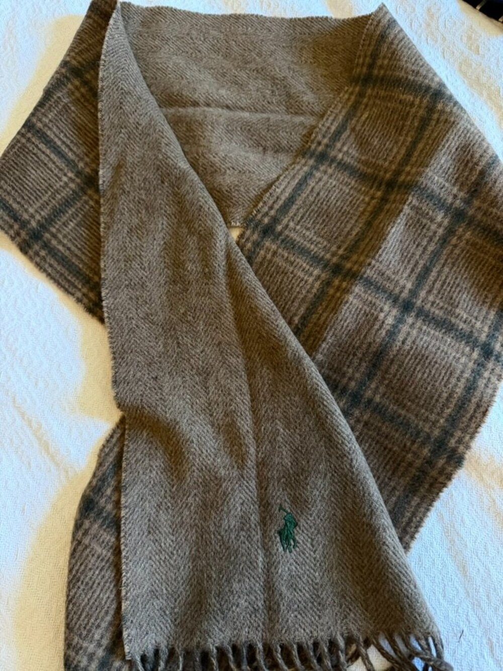 Cottage core Polo Ralph Lauren Lambswool Scarf Made in Italy